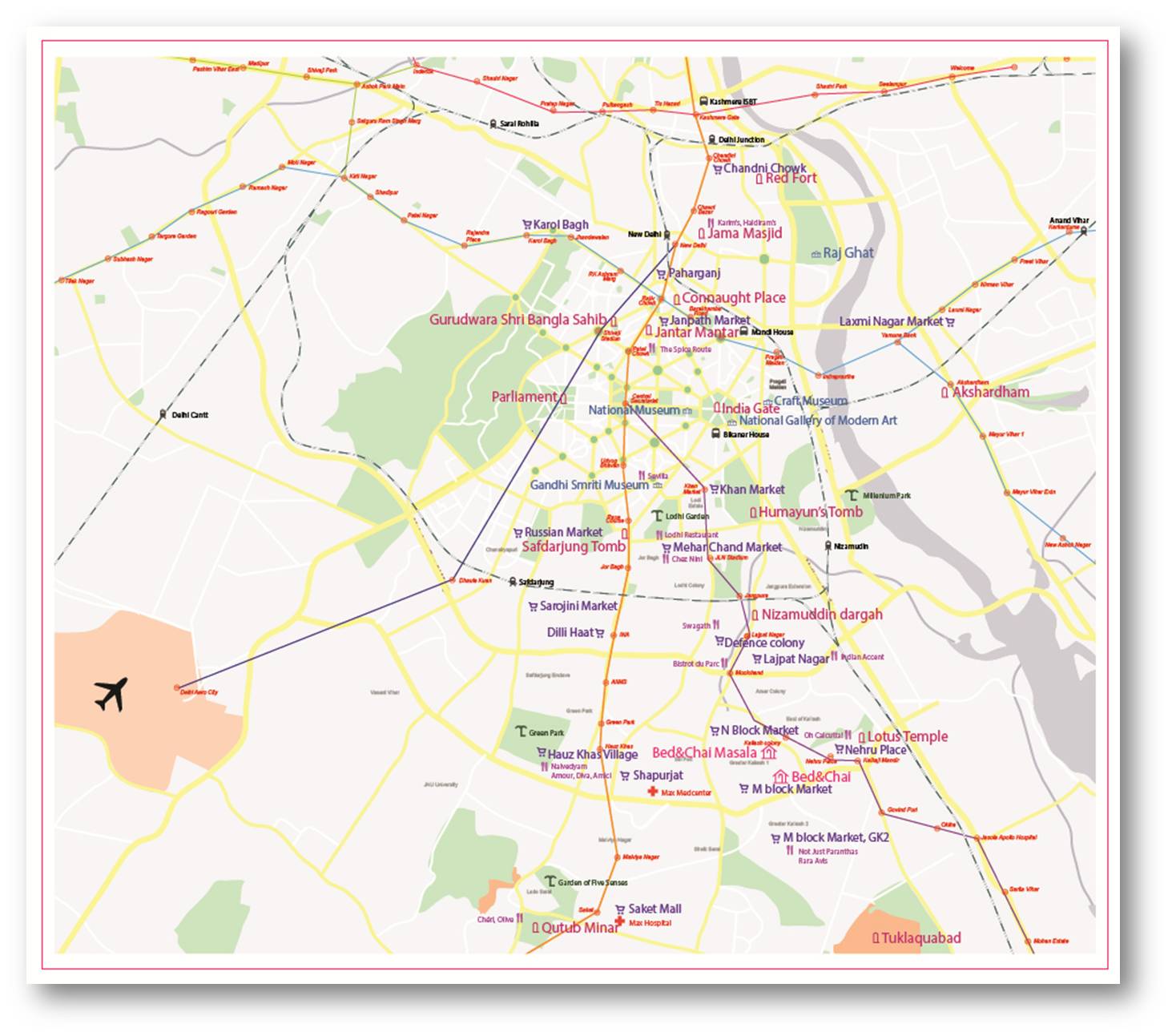 map delhi